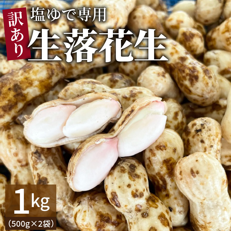 【2025年発送】事前予約 訳あり やみつき極うま “金の生落花生” 塩ゆで専用 1kg(500g×2袋）　H105-143