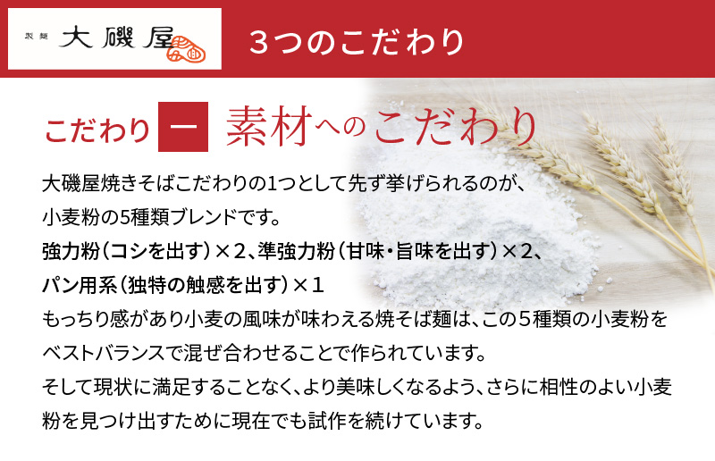 メディア紹介多数！大磯屋製麺所の熟成焼そば 10食(中太麺) 特製ソース1本付き　H014-023