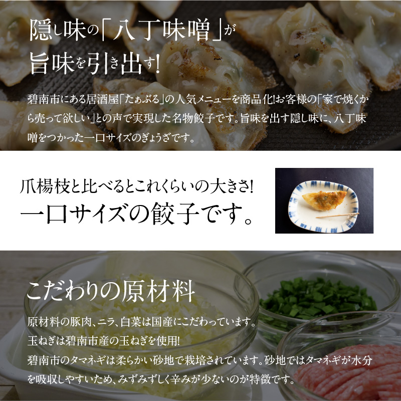 居酒屋のおかあちゃん手作り 店の看板メニュー ひと口味噌ぎょうざ 300個(30個×10袋)　H136-030