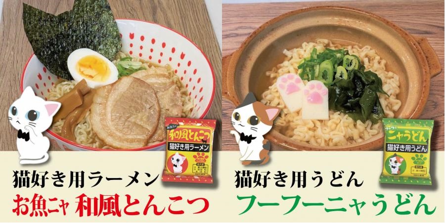 【猫好き用ラーメン＆うどん】BOX付き！8食セット　H008-222