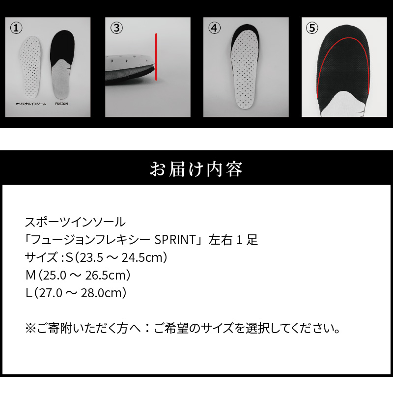 スポーツインソール「フュージョンフレキシーSPRINT」