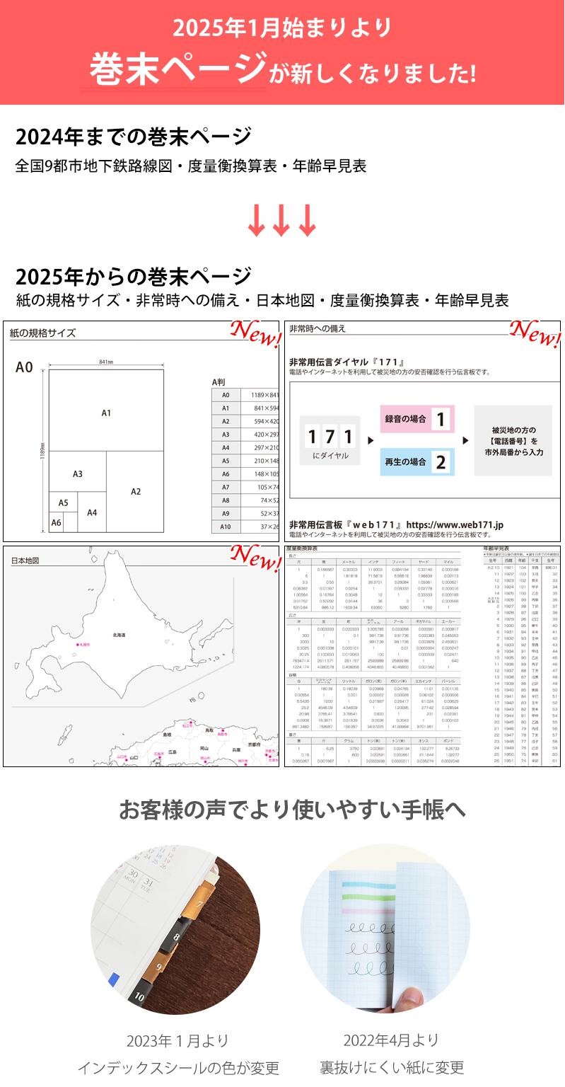 セパレートダイアリー　ウィークリー＆マンスリーA5　ラウンドカバー付き