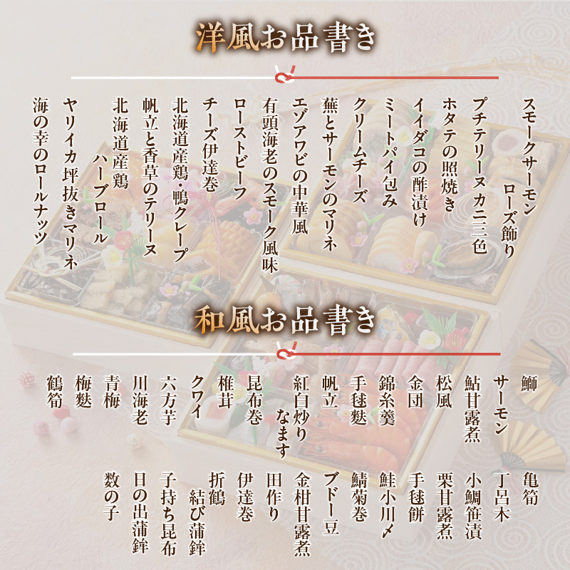 【ふるさと納税】名鉄小牧ホテルのおせち料理（和洋折衷三段）冷蔵 50品 4〜5人前 2025年