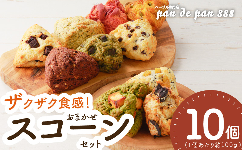 【ザクザクスコーン】ベーグル専門店pan de pan 888のおまかせスコーンセット（10個入り）