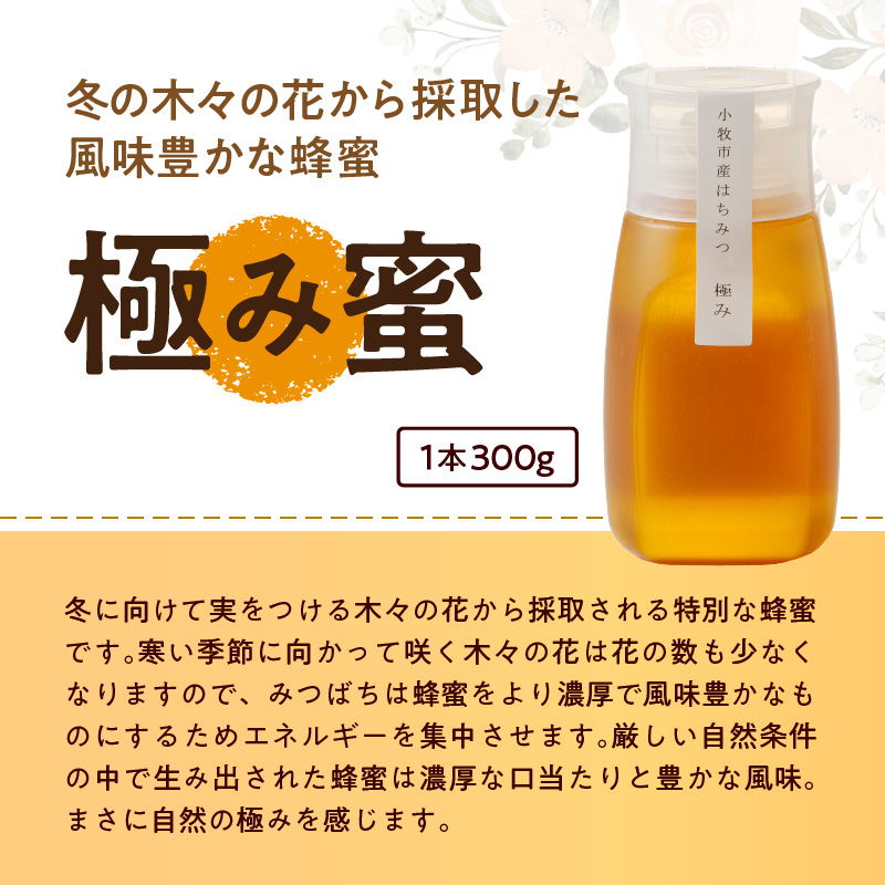 ＜国産＞新蜜＆極み 桃畑で作った完熟非加熱はちみつ2種（300g×2個）【愛知県小牧市】