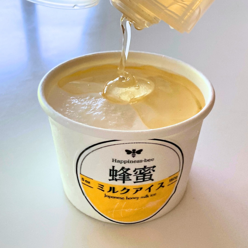 小牧市産のはちみつたっぷりミルクアイス・追いはちみつ付き 90g×6個