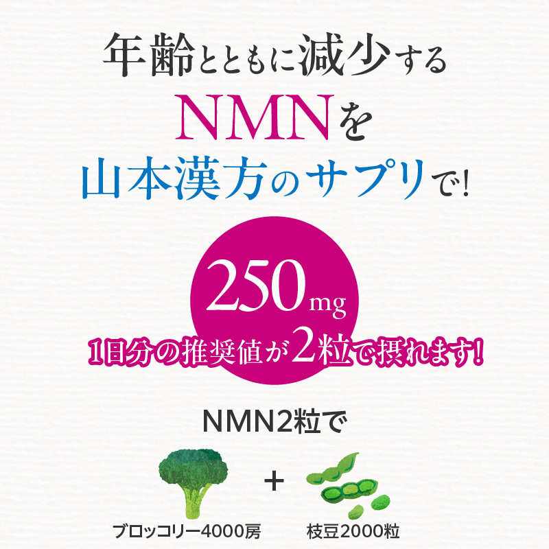 ＜3ヶ月連続＞NMN　山本漢方　定期便