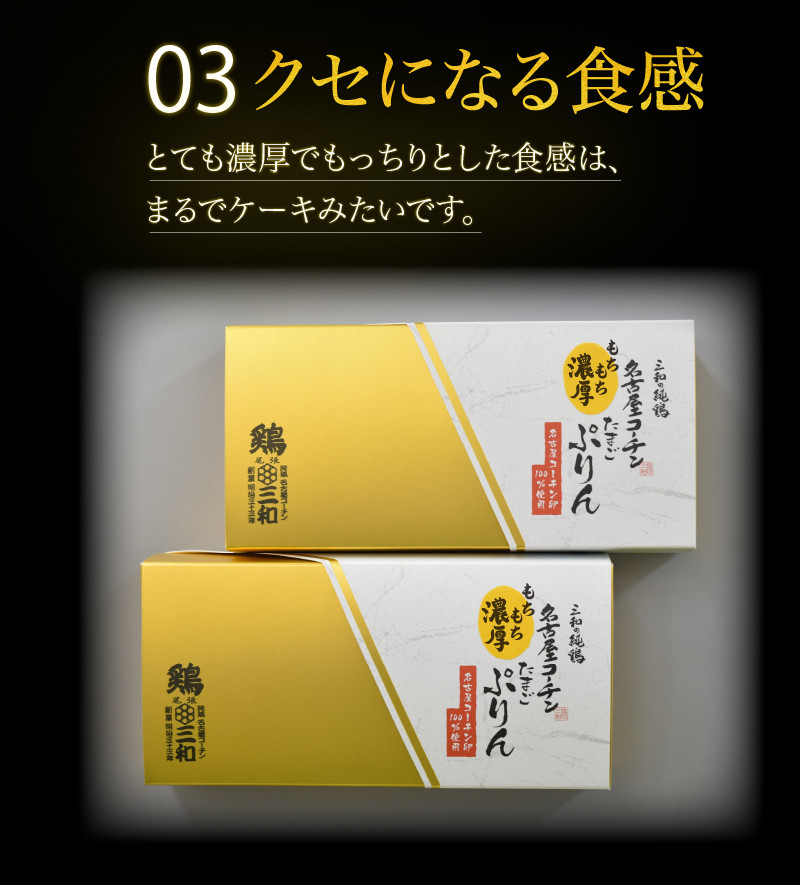 三和の純鶏名古屋コーチンたまごぷりん2個セット