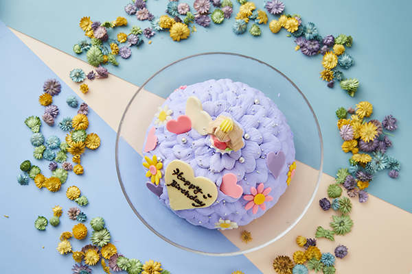 【Le Lis】プリンセスドール（パープル）♪とびっきり可愛い芸術デコレーションケーキ5号（4〜6名様分）！もちろん美味しさにも自信！【冷凍でお届け・冷蔵解凍】