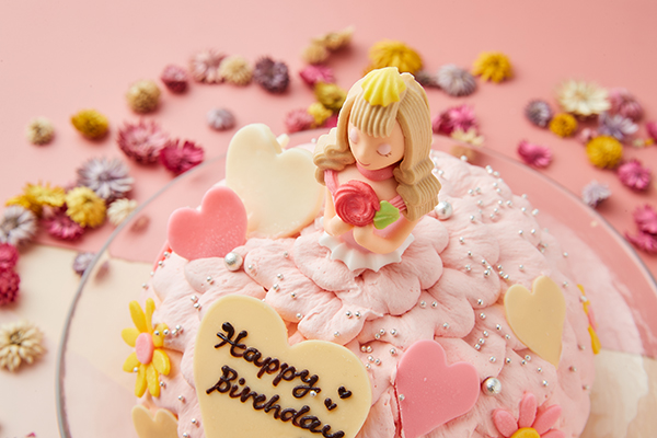 【Le Lis】プリンセスドール（ピンク）♪とびっきり可愛い芸術デコレーションケーキ5号（4〜6名様分）！もちろん美味しさにも自信！【冷凍でお届け・冷蔵解凍】