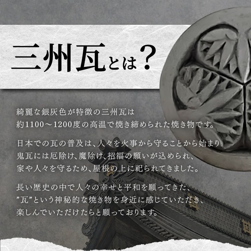 三州瓦家紋(マグネット)家康武将セット