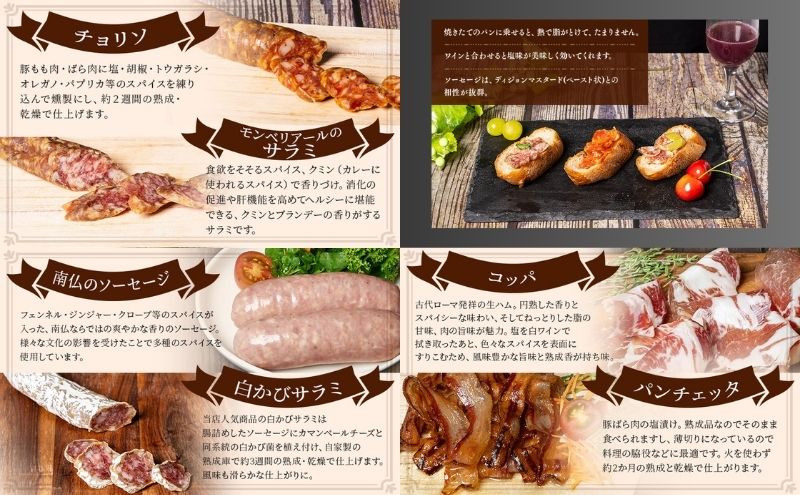 サラミ ソーセージ 詰め合わせ ルネサンス シャルキュトリー 熟成品 6種 セット 熟成肉 ウィンナー ウインナー 白カビサラミ 白カビ ギフト 肉 お肉 豚肉 豚