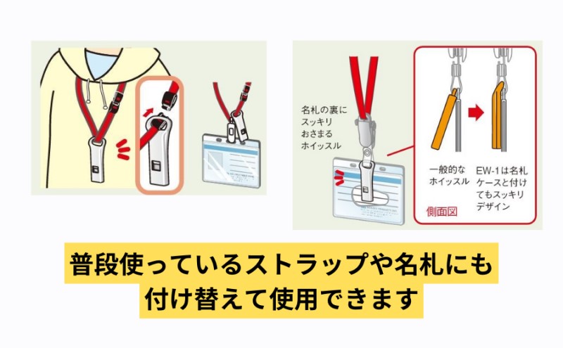 【防災・防犯】 緊急ホイッスル 暗闇で光る蓄光タイプ キャップ・バンドクリップ付き 4個セット