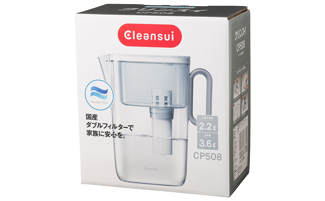 クリンスイ ポット型浄水器 本体 CP508-GR 浄水器 ポット型 収納 水 お水 浄水