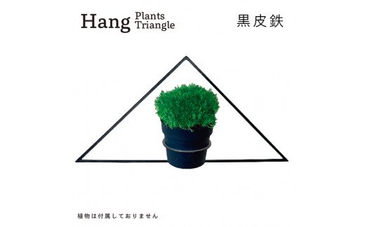 GRAVIRoN Hang Plants シリーズ Triangle/Diamond/Round セット 黒皮鉄（プランツハンガー）