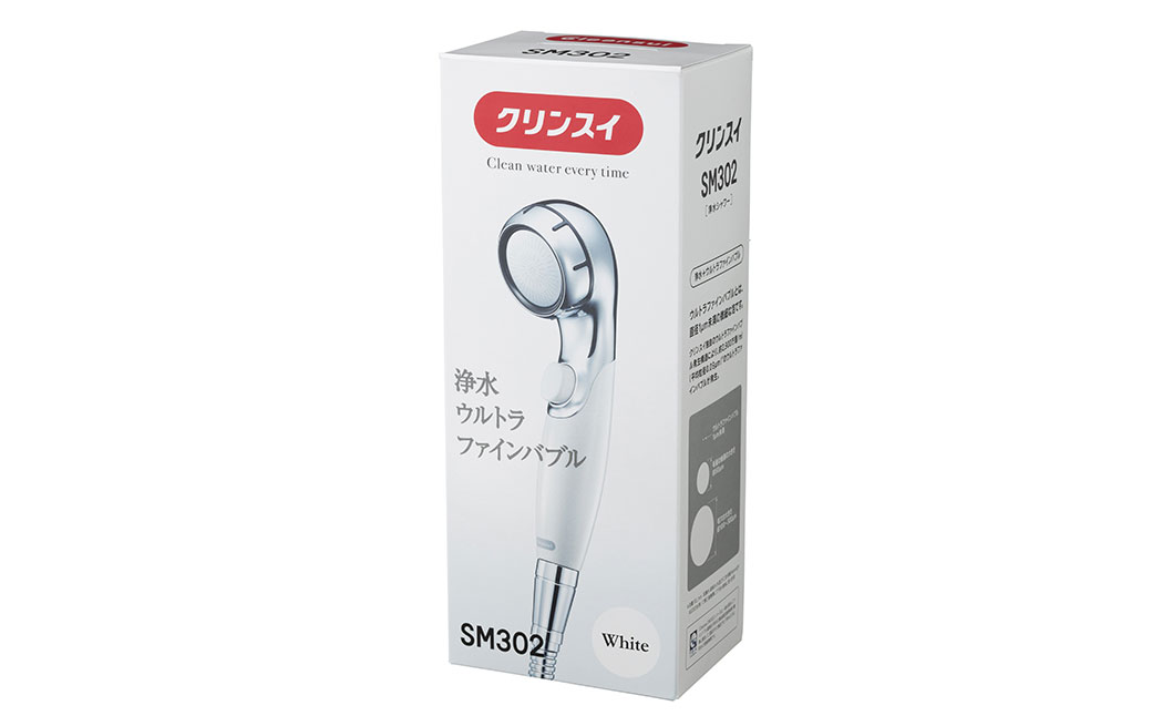 クリンスイ ウルトラファインバブルシャワー SM302-WT シャワーヘッド 浄水 脱塩素 節水