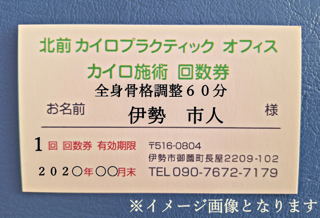 1609　全身　骨格調整　60分　施術　利用券　9枚　ふるさと納税　チケット　伊勢志摩　北前　カイロプラクティック　オフィス　肩こり　腰痛　頭痛　姿勢　お悩み　症状　根本　改善　三重県　伊勢市　御薗