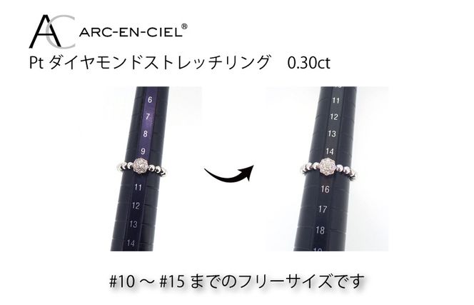 ARC-EN-CIEL プラチナ ダイヤリング（計0.3ct）【鑑別書付き ジュエリー プレゼント ギフト ファッション アクセサリー 贈り物 贈答 お祝い 記念日】 J027