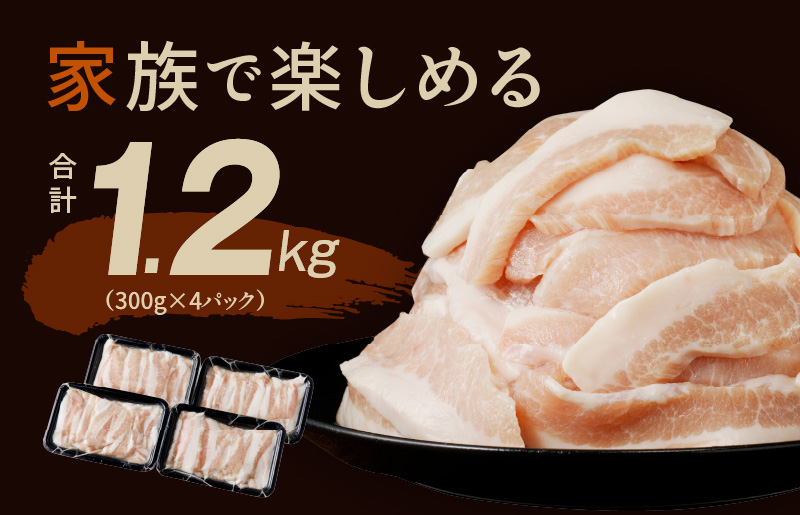 豚トロ 焼肉用 1.2kg 秘伝の塩だれ漬け 小分け 300g×4パック G1148