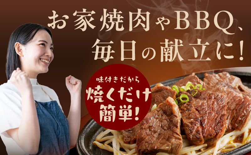 【冷蔵配送】牛ハラミ肉 焼肉用 味付け 定期便 1.2kg（300g×4P）×全3回 小分け【毎月配送コース】 G1179