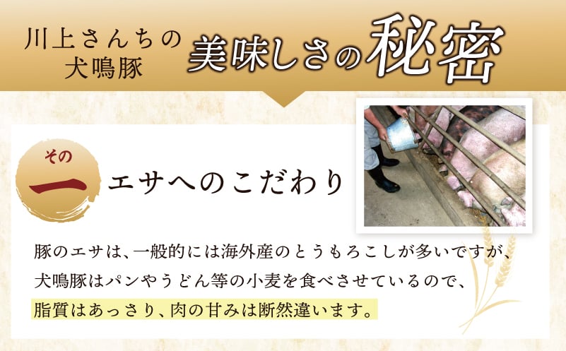 【泉佐野ブランド豚】犬鳴豚 生姜焼き用 ローススライス 約270g×3P＋犬鳴豚餃子 6個 小分け 生姜焼き におすすめ 期間限定 数量限定 G1379