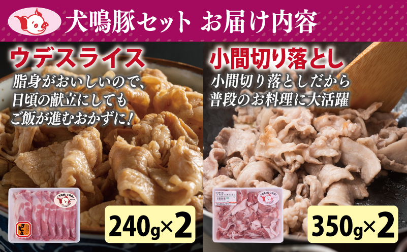 【泉佐野ブランド豚】犬鳴ポーク 8種 食べ比べセット（切り落とし／うで／ロース／豚丼／味噌鍋／餃子／コロッケ／肉団子） 020C359