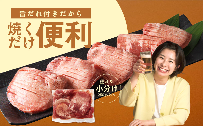 牛たん 食べ比べ 1kg 小分け 250g×4P 厚切り／スライス 焼肉用 訳あり サイズ不揃い【氷温熟成×旨ダレ】 mrz0062