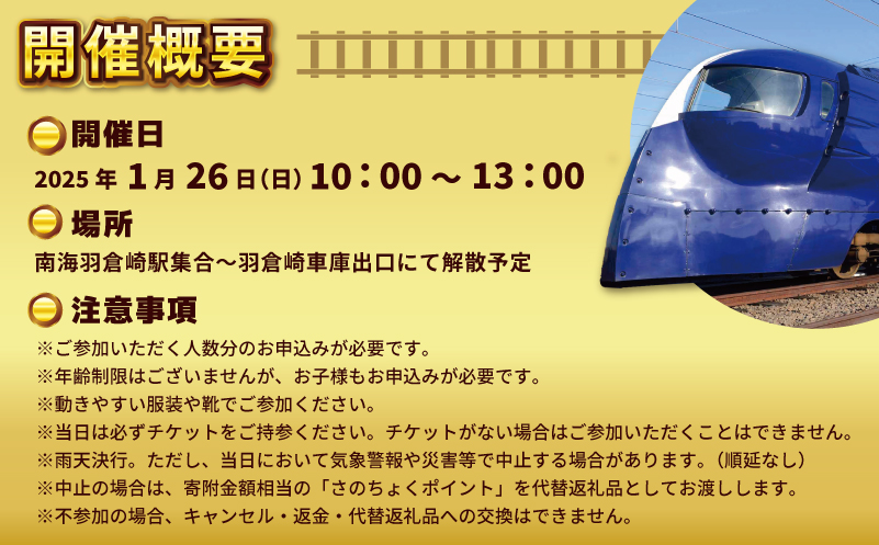 「鉄道のまち泉佐野」特急ラピート＆復元塗装の7100系 夢の共演撮影会ツアー 洗車体験 運転席見学 車掌体験 099H3065