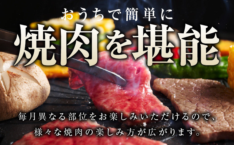 焼肉定期便 総量3.4kg（肩ロース／牛タン／牛ハラミ）全3回 丸善味わい加工【毎月発送コース】 099Z241