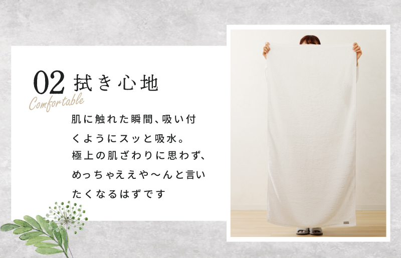 めっちゃええや～ん24 バスタオル 2枚 ホワイト【泉州タオル 国産 吸水 普段使い 無地 シンプル 日用品 家族 ファミリー】 G543
