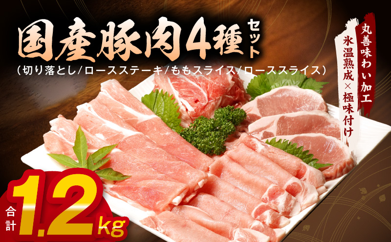 【年内発送】国産 豚肉 4種 総量 1.2kg 300g×4【氷温熟成×極味付け】 within2024 mrz0010y