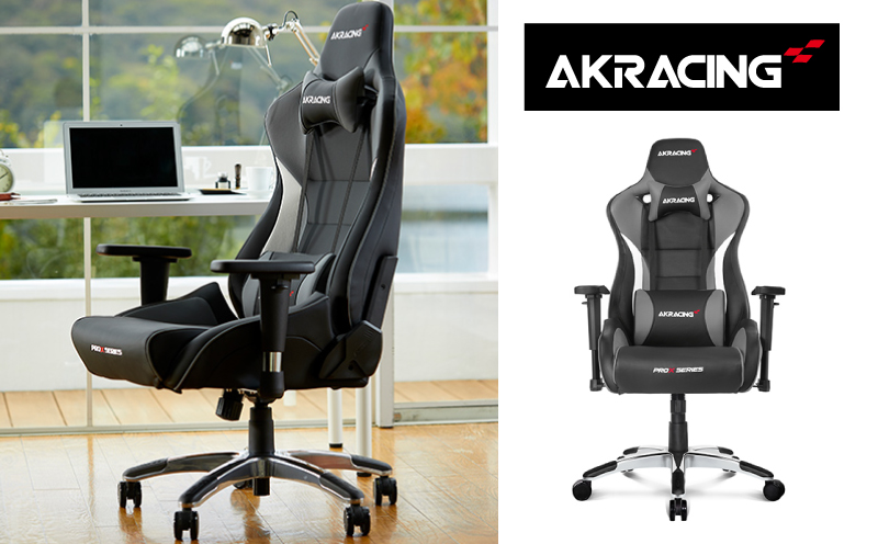 【ふるさと納税限定】AKRacing Pro-X Gaming Chair (Grey) JP エーケーレーシング ゲーミングチェア（ヘッドレスト・ランバーサポート付き） 099H3161