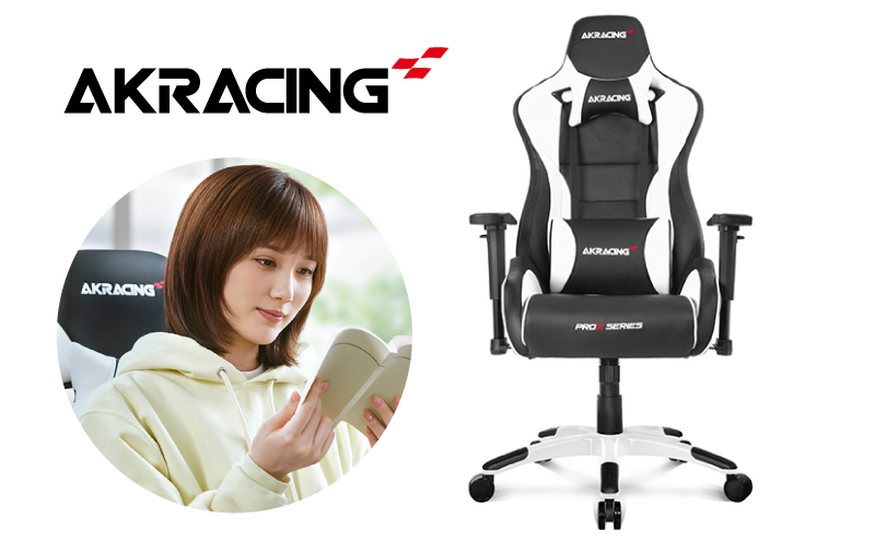 【ふるさと納税限定】AKRacing Pro-X Gaming Chair (White) JP エーケーレーシング ゲーミングチェア（ヘッドレスト・ランバーサポート付き） 099H3162