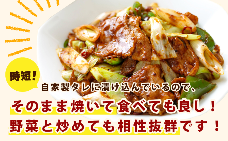 国産 豚バラ肉 自家製タレ漬 1kg(250g×4パック) 小分け 時短 焼くだけ 簡単 010B1510