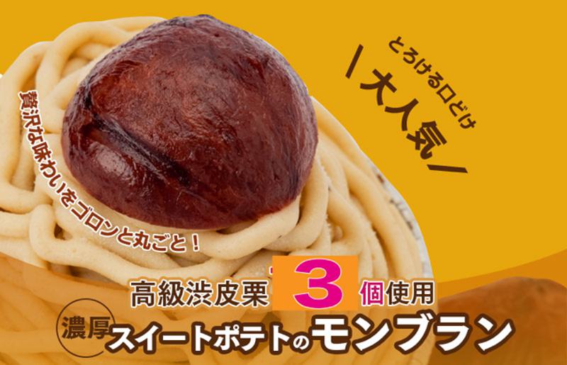 たっぷり！高級渋皮栗3個と芋匠さのや自慢のスイートポテトが入ったモンブラン！640g（4個×160g） 010B1005