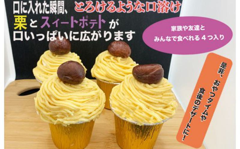 これでもか！高級渋皮栗5個と芋匠さのや自慢のスイートポテトが入ったモンブラン！720g（4個×180g） 099H1055