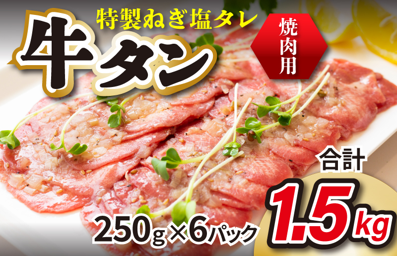 特製ねぎ塩タレ 牛タン焼肉用 約1.5kg（250g×6） - ふるさとパレット ～東急グループのふるさと納税～