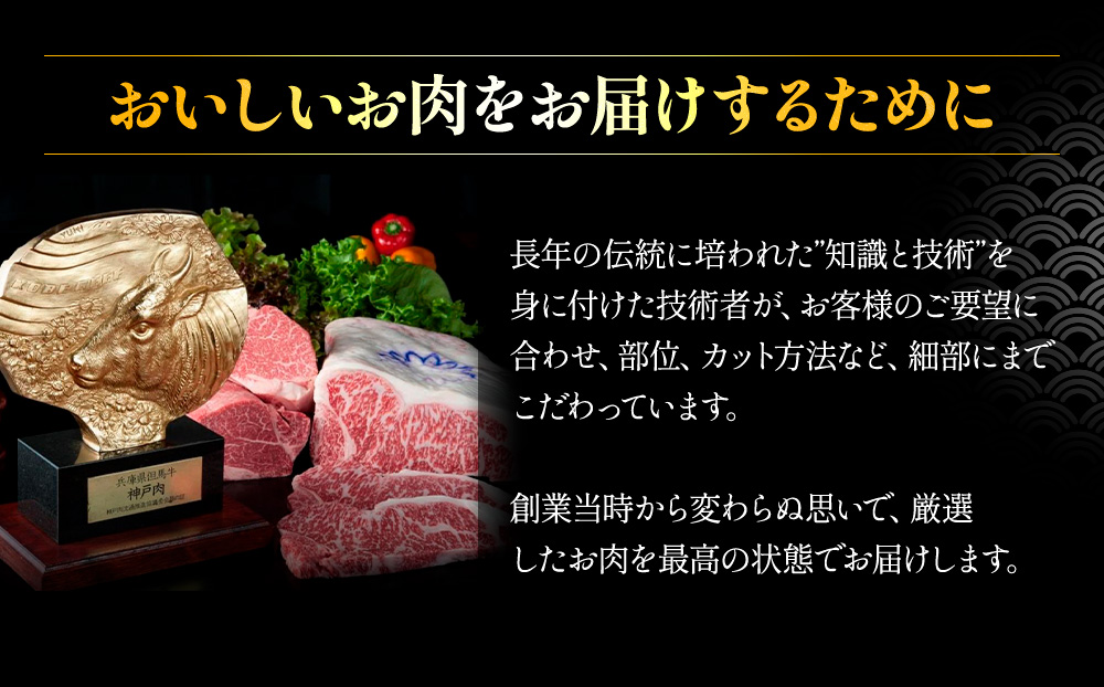 神戸の老舗精肉店が厳選！神戸ビーフ　すきやき・しゃぶしゃぶ用1.2kg