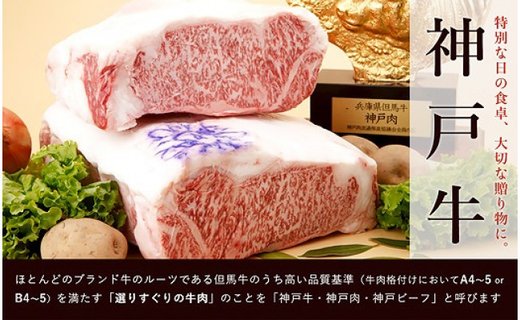 【冷蔵便】神戸牛 柔らか赤身ステーキ　200g×3枚
