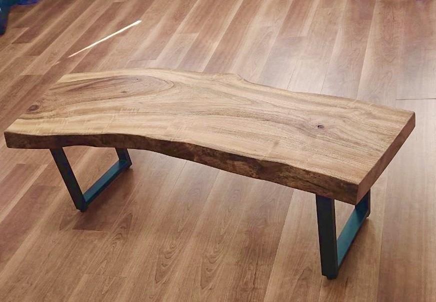 くすのき　ウッドローテーブル（幅：約150cm、奥行：約45cm、高さ：約47cm）日本製　国産　天然木　一枚板