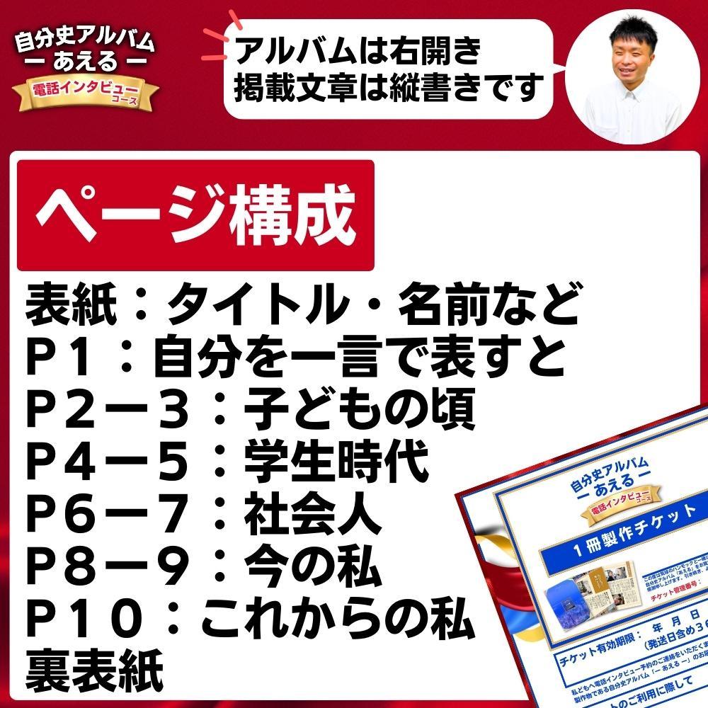 自分史アルバム「あえる」【電話インタビューコース】:１冊製作チケット