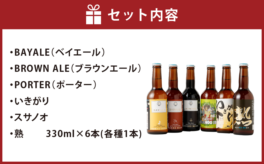 六甲ビール6種セット（6本）