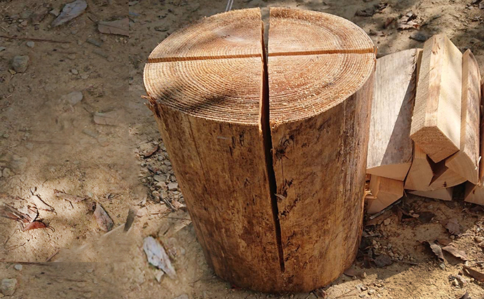 WoodCandle/ウッドキャンドル（鉋材＆天然樹木の焚き付け材つき）/キャンプ アウトドア 木製