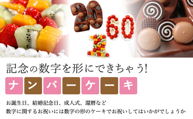 お誕生日・記念日など数字にまつわるお祝いに『ナンバーケーキ』6号