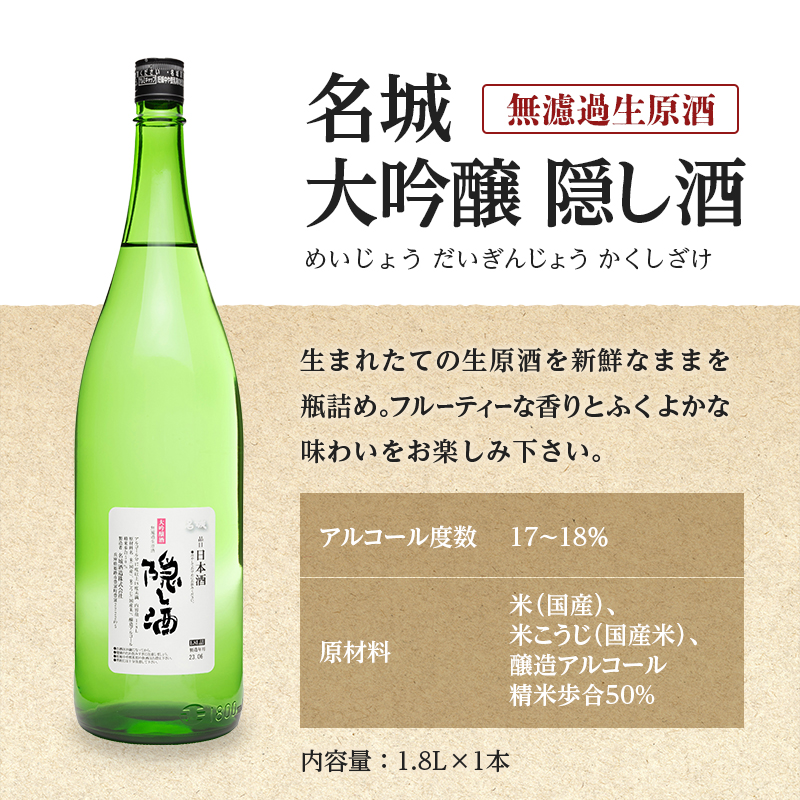 【非流通】大吟醸 隠し酒1.8L