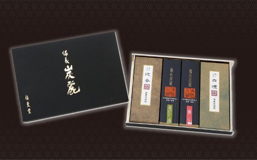 梅薫堂の消臭・清浄の香「備長炭麗」天然香料のお線香4種の香り詰合せ　　[線香 お供え お香 人気 インセンス 線香 アロマ 墓参り 仏具 線香]