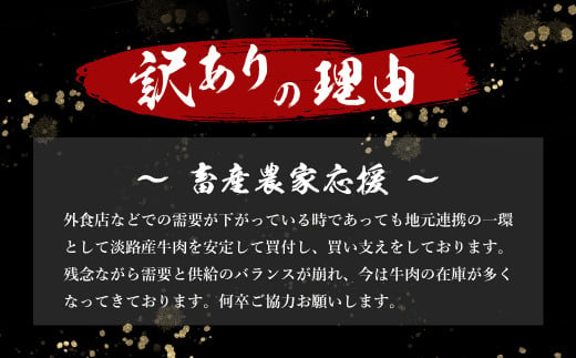 【訳あり】【定期便3ヶ月】淡路牛 切り落し 3kg (300g×10パック）　　[切り落とし 牛肉 切り落とし 定期便 切り落し 定期便]