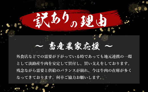 【訳あり】【定期便12ヶ月】淡路牛 切り落し 3kg (300g×10パック）　　[切り落とし 牛肉 切り落とし 定期便 切り落し 定期便]