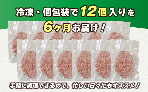 【定期便6ヶ月】淡路島 極味ハンバーグ 150g×12個