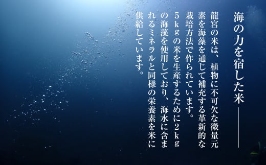 【定期便6ヶ月】龍宮の米 淡路島産 海藻肥料栽培米 5.0kg×6ヶ月